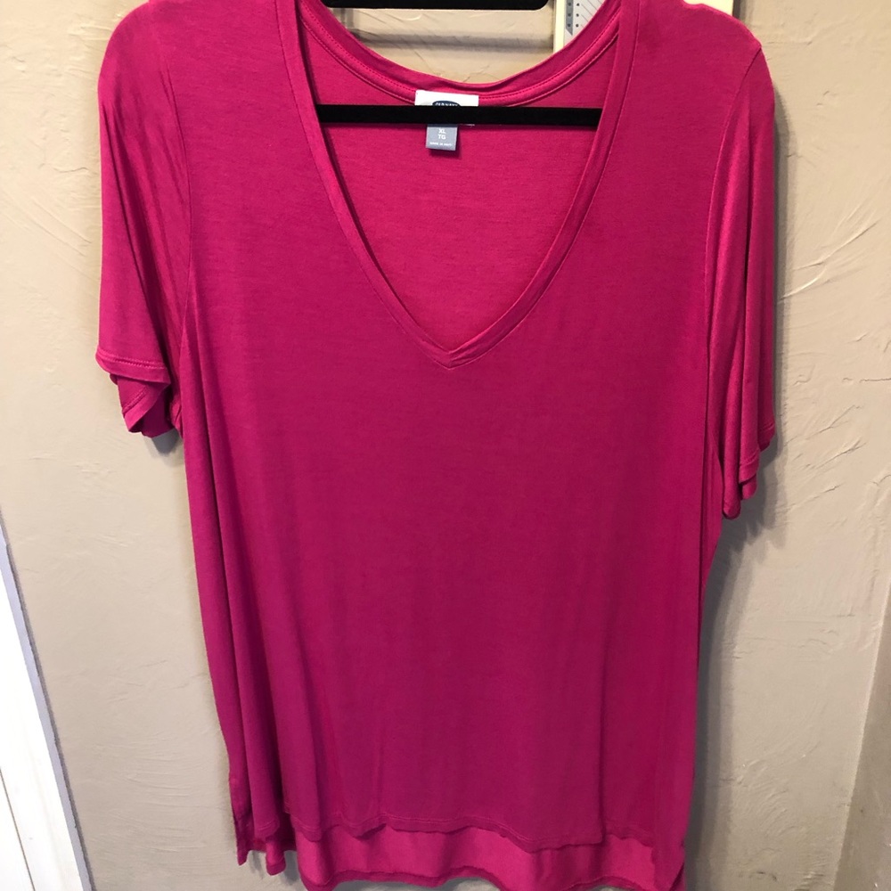 Pink V neck
